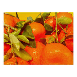 Pôster Estética da Fruta de laranja mole