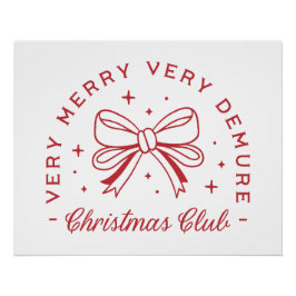 Pôster Estética de coquetel de Natal Demure