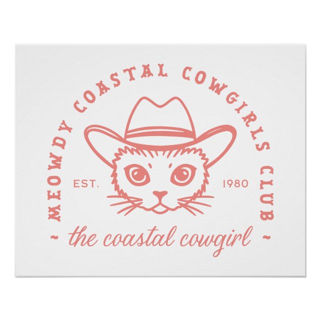 Pôster Estética de gatos-do-mato-rosados (Frente)