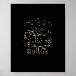 Poster Estética Goblincore Academia Cottagecore Cogumelo