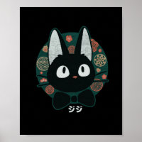 Estética Kawaii Jiji Rosto de Gato Amante Anime Ja