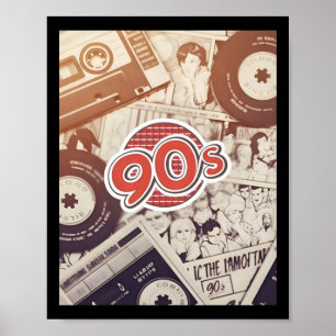 Poster Estética Retro dos Anos 90 – Cette Tapes Vibrações