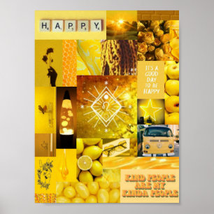 poster estético amarelo de leo