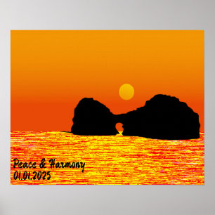 Poster estético de Viagem de paisagem personalizad