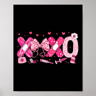 Poster Estetoscópio Xoxo Dia dos Namorados Enfermeira Ros