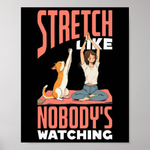 Poster Esticar Como Se Ninguém Estivesse Observando Yoga 