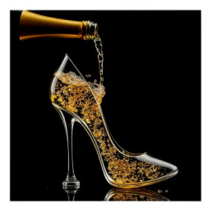 Pôster Estiletto e Bar de vinho espumante