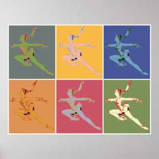 Poster Estilo 60 popart ice ballerina x 6