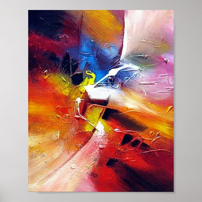 Poster Estilo Abstrato de Estilo Expressionista - Pintura (Frente)