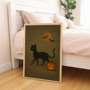 Poster Estilo acadêmico escuro Halloween   Pumpkin de Gat