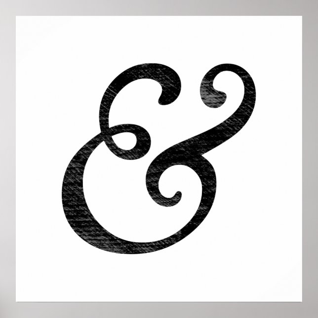 Pôster Estilo Antigo Estilo Itálico - Letterpress Preto (Frente)