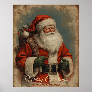 Poster Estilo Antiquado Natal Vintage - Natal Russo