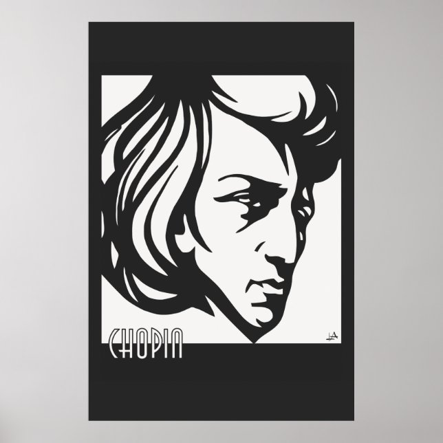 Poster Estilo Art Deco Chopin ajustados de todos os taman (Frente)