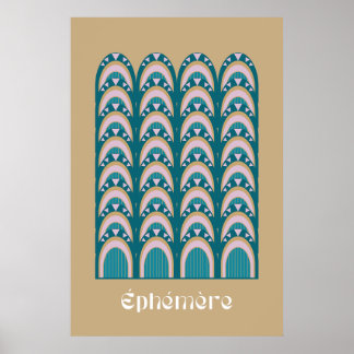 Poster estilo Art Déco efêmero