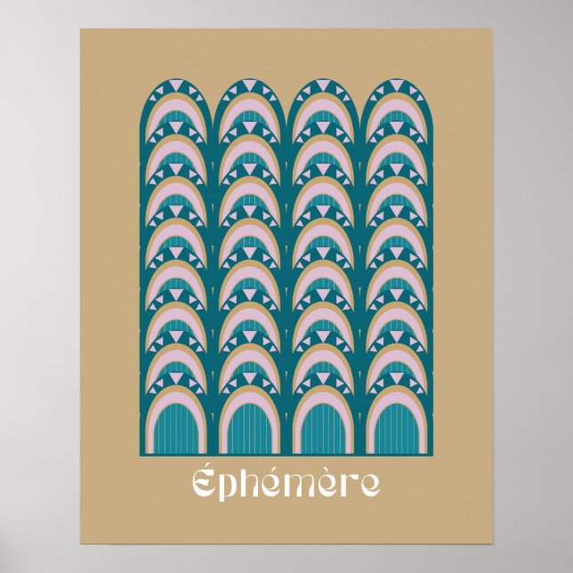 Poster estilo Art Deco efêmero (Frente)