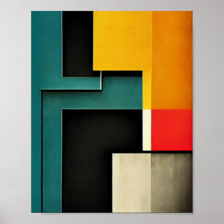 Poster Estilo Bauhaus ilustrado