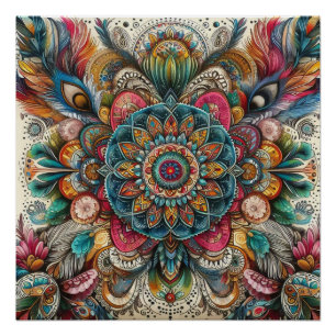 Pôster estilo boêmico