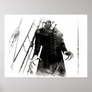 Poster Estilo Clássico de Monstro Clássico Nosferatu