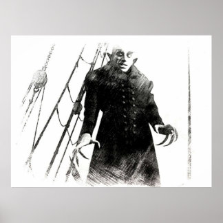 Poster Estilo Clássico de Monstro Clássico Nosferatu