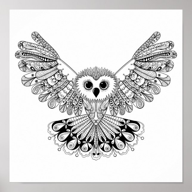 Pôster Estilo Coruja Preta 2 (Frente)