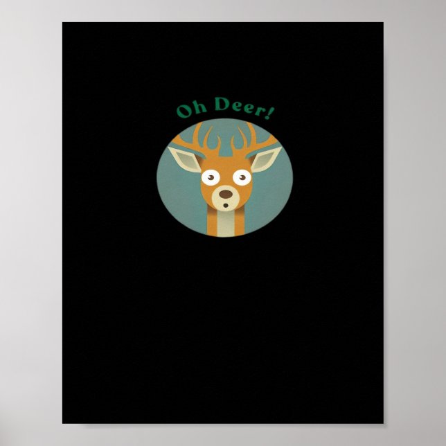 Poster Estilo Criativo Oh Deer  (Frente)