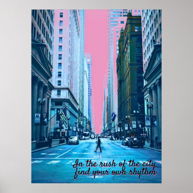 Poster Estilo da rua e exploração urbana Ritmo e Cidade (Frente)