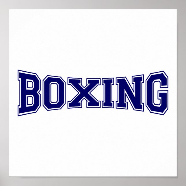 Pôster Estilo da Universidade de Boxing (Frente)