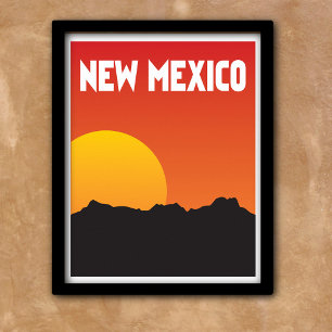 Poster Estilo das viagens vintage de New mexico