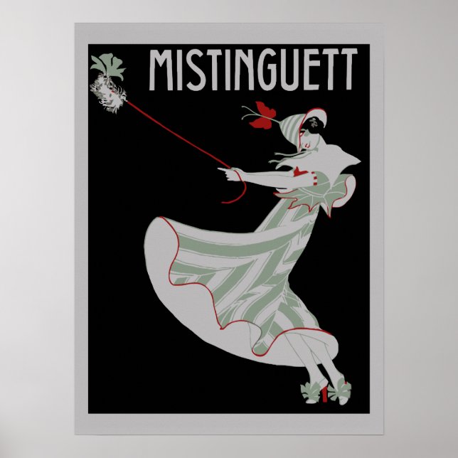Poster Estilo de 1920 francês retrô Mistinguett 2 (Frente)