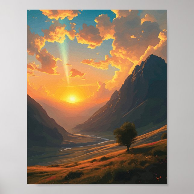 Poster Estilo de Animação da Hora do Ouro (Frente)