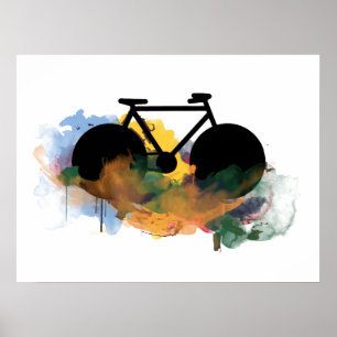 Pôster Estilo de arte legal de grafitti de bicicleta