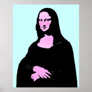 Pôster Estilo de Arte Pop da Mona Lisa