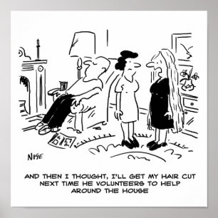 Poster Estilo de Cabelo Longo Devido à Ausência de Estimu