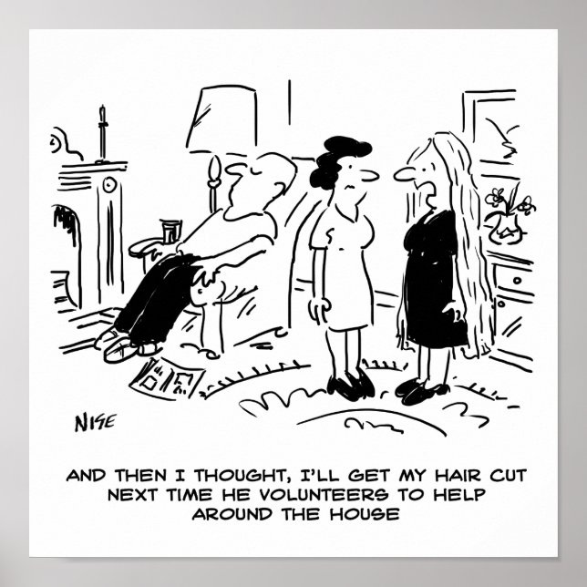 Poster Estilo de Cabelo Longo Devido à Ausência de Estimu (Frente)