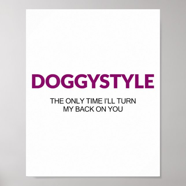 Poster Estilo De Cachorro A Única Vez Que Virei As Minhas (Frente)