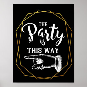 Pôster Estilo de deco de arte Elegante ESTA MANEIRA PONTO