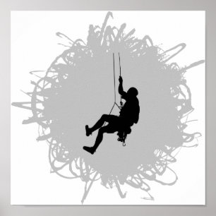 Pôster Estilo de Escrivagem de Subida de Montanha