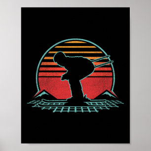 Poster Estilo de Estilo de Imagem Retroativa de Esqui 80s