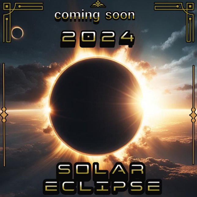 Poster Estilo de filme Solar Eclipse 2024 (Movie poster solar eclipse)