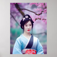 Estilo de Foto Criado AI da Árvore Geisha Japonesa