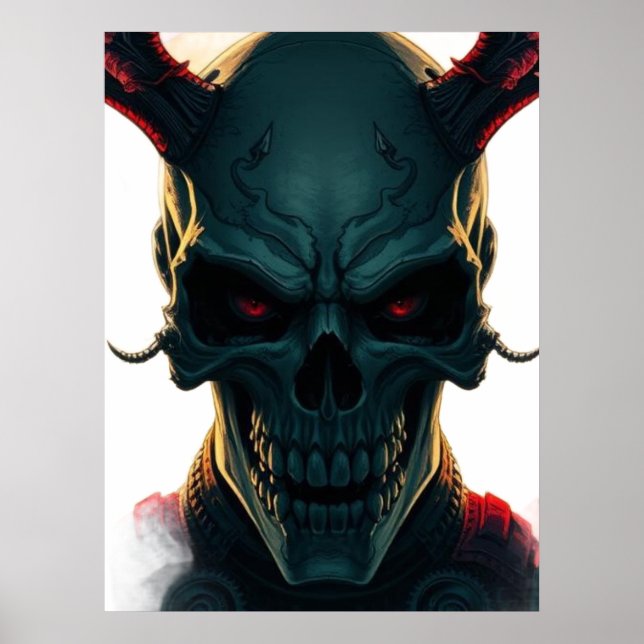 Poster Estilo de Histórias em quadrinhos Crânio Ilustraçã (Frente)