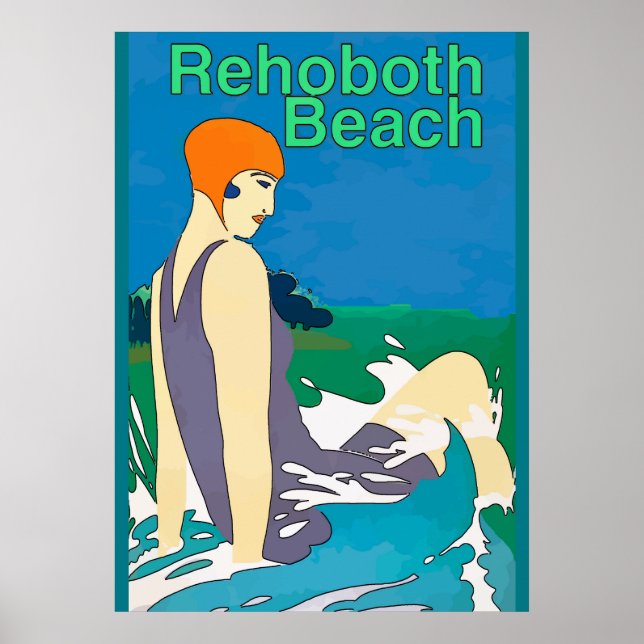 Poster Estilo de Imagem da Praia Rehoboth (Frente)
