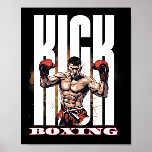 Poster Estilo de luta de Kickboxing (Frente)