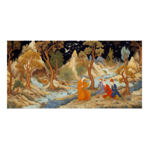 Pôster Estilo de Miniatura Persa