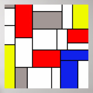 Poster Estilo de Mondrian