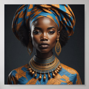 Poster Estilo de mulher africana