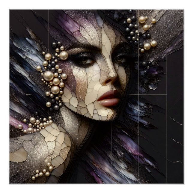 Pôster Estilo de Mulher - Trabalho de arte de Vidro Obtid (Frente)