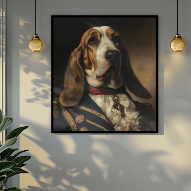 Poster estilo de napoleão de Hound Basset (Criador carregado)
