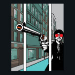 Poster Estilo de pop de arte do livro em quadrinhos legal<br><div class="desc">Pegue este legal poster de ilusão óptica 3d se você ama retrô, quadrinhos, filmes e estilo pop. Tem um efeito 3d ser mais incrível. É o melhor presente para um namorada de nerd ou um amigo que adora histórias em quadrinhos, super-heróis ou super-vilões. Esta é a minha melhor arte até...</div>