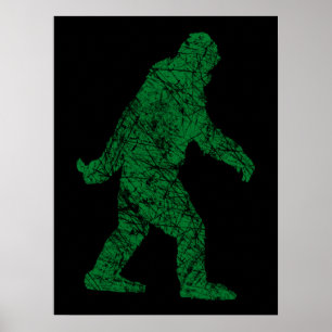 Poster Estilo de Squatchin Bigfoot do Grunge